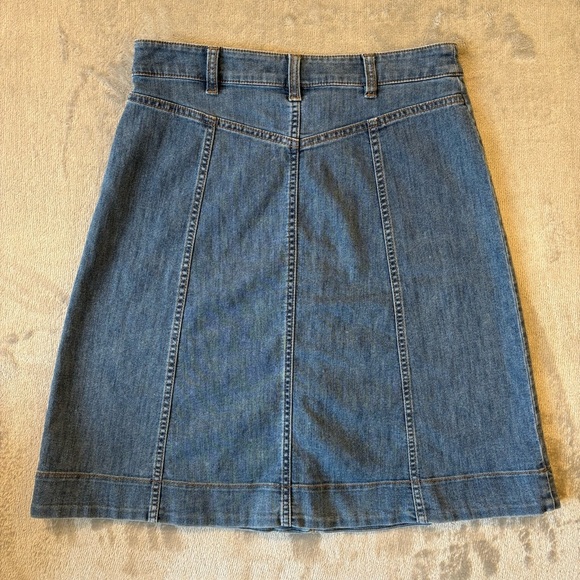 Chaps Y2K Jean Denim Festival Mall Skirt Sz 4 - Picture 2 of 5